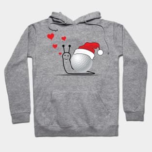 funny snail golfer got love in winter christmas Hoodie